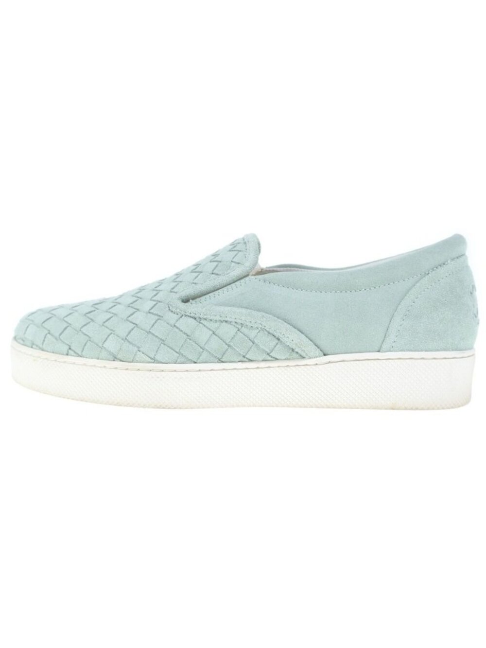 Bottega Veneta Intrecciato Slip on Shoes Suede Lime Green